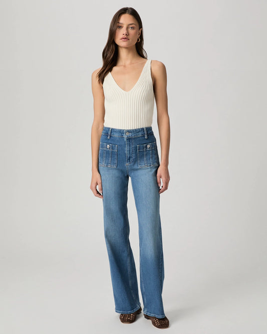 Paige Anessa 31 Seamed Patch Pocket-Paley