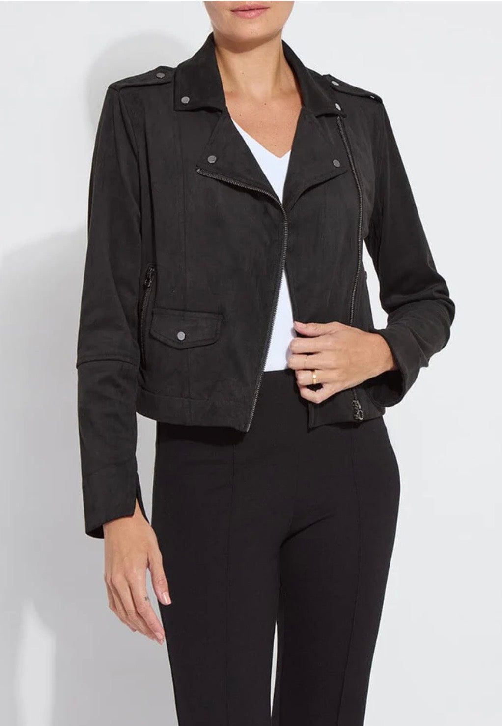 Lysse Amelia Moto Vegan Suede Jacket