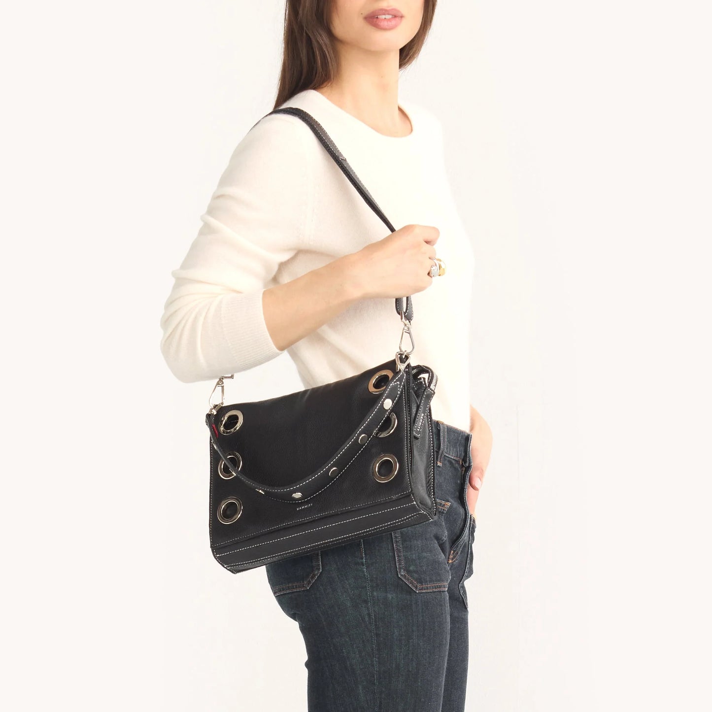 Hammitt Montana Clutch Large-Tempo Black
