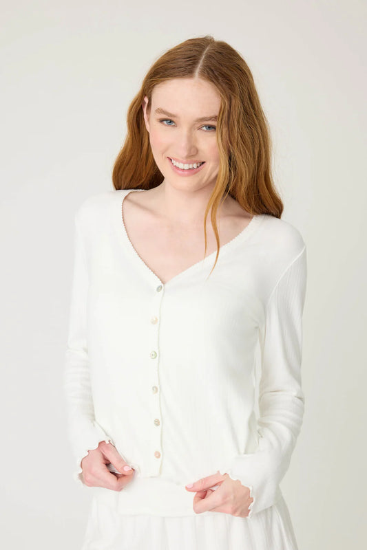PJ Salvage Pointelle Essentials Cardigan