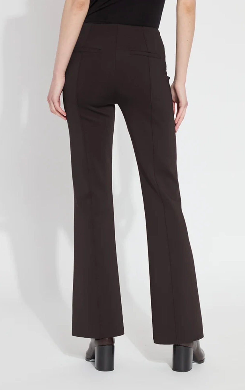 Lysse Hi Waist Neoprene trouser in Double Espresso