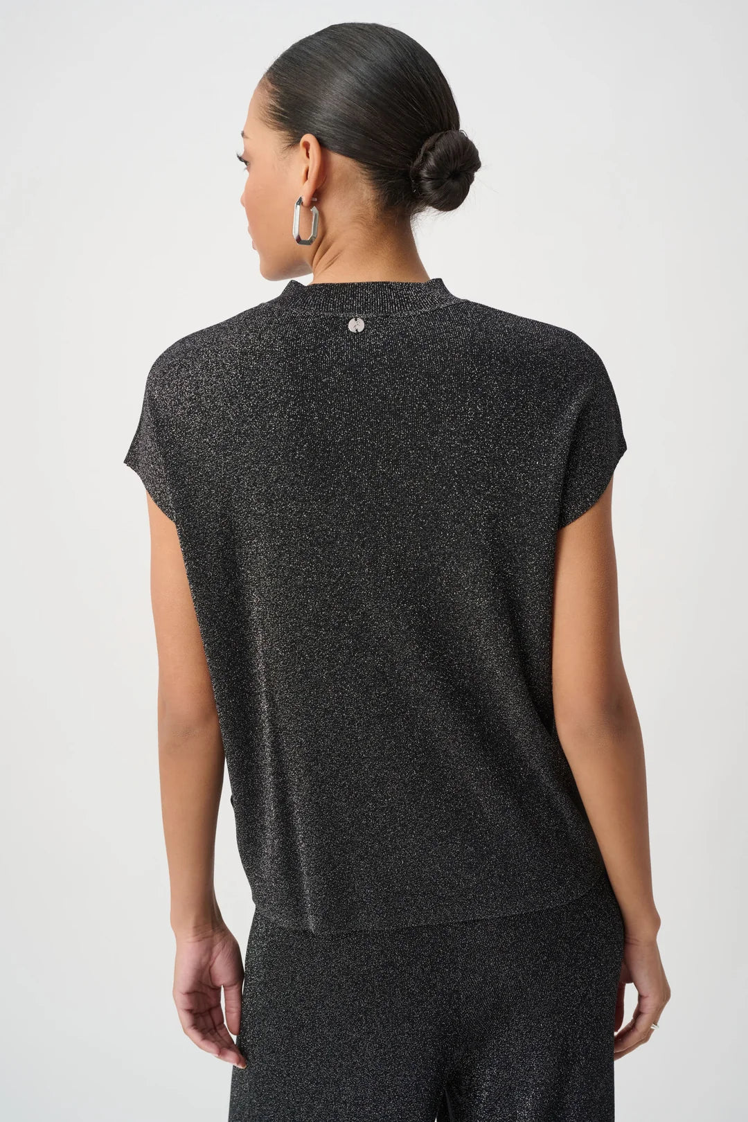 Joseph Ribkoff Lurex Mock Neck Top