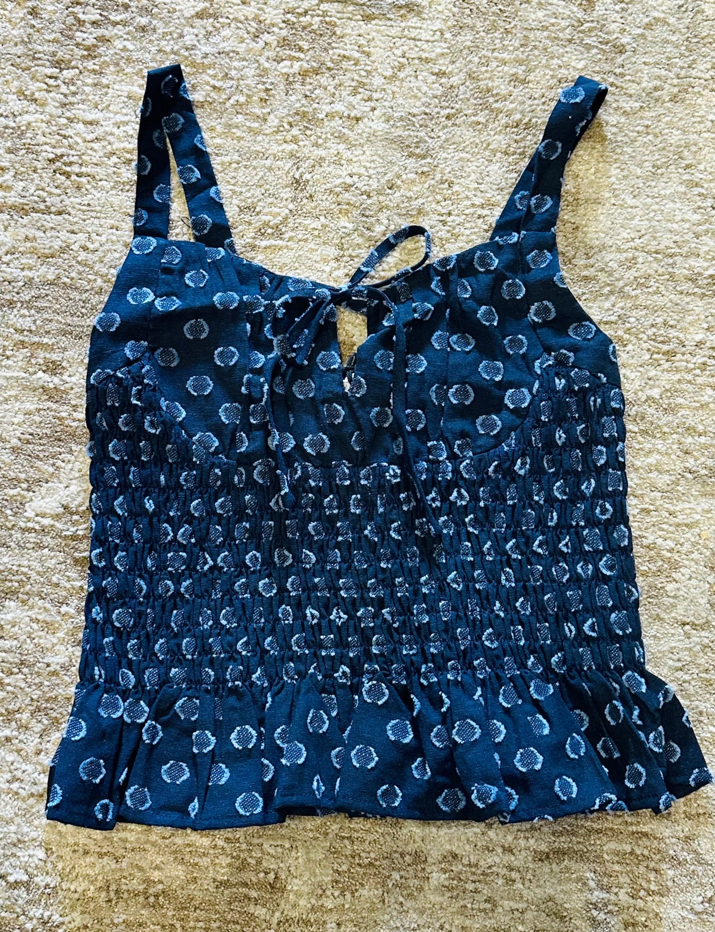 THML Thin Strap Circular Pattern Tank Top