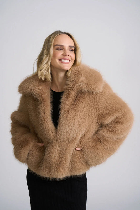Mauritius Sienna Faux Fur Jacket