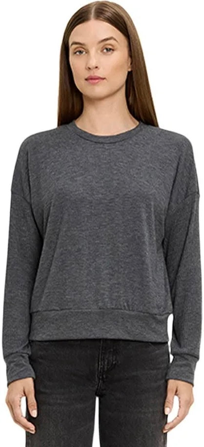 Michael Stars Juliana Crew Neck Rib Mix Top