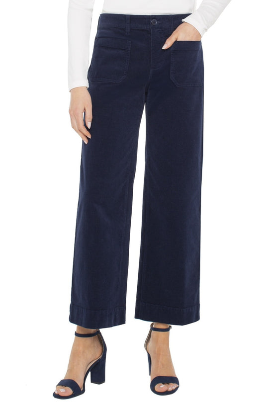Liverpool Corduroy Crop Wide Leg