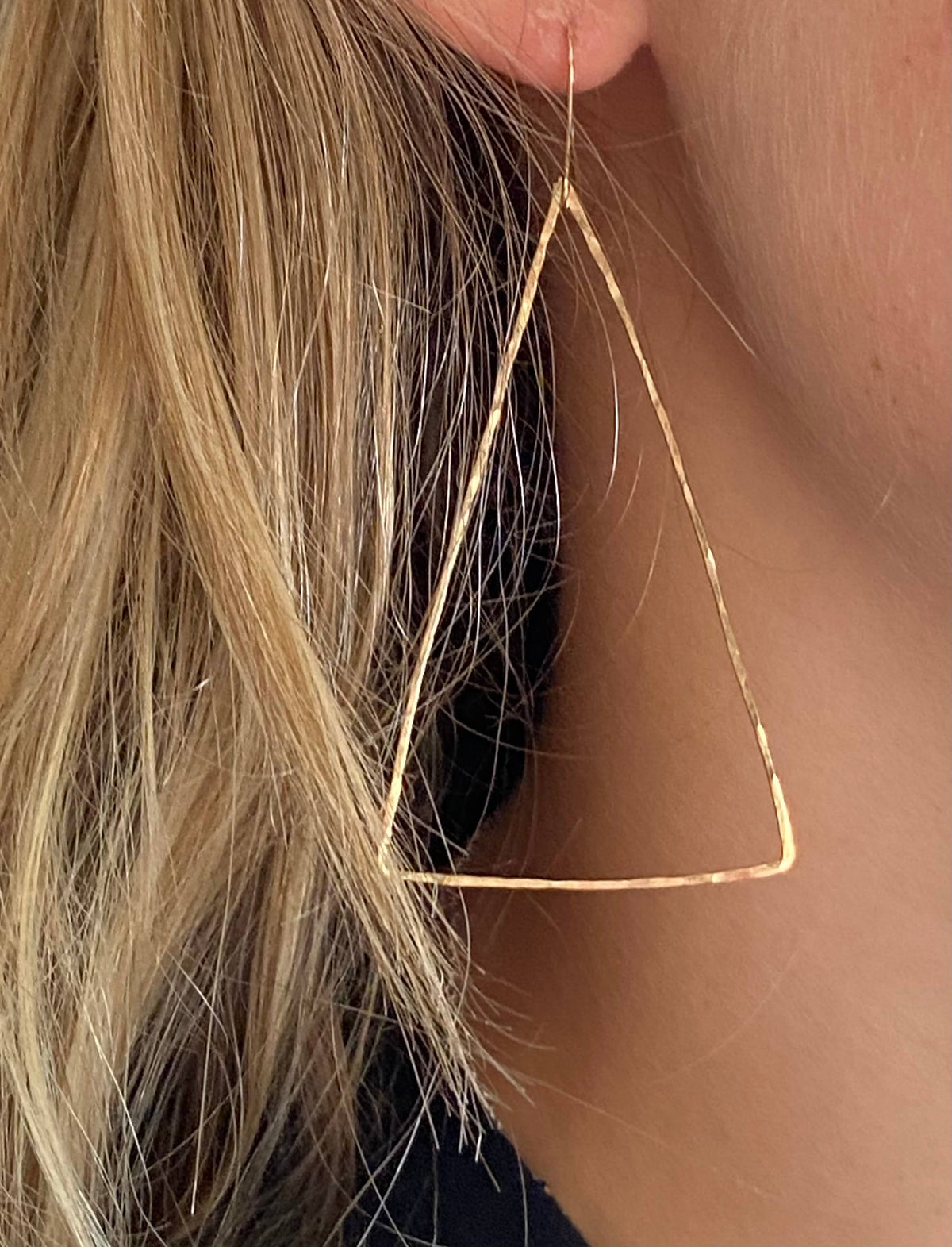 Modern triangle earring