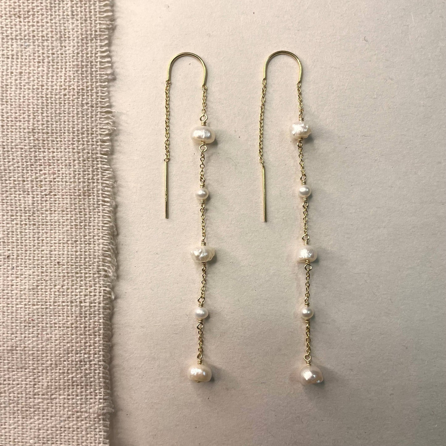 Pearl Threader Earrings