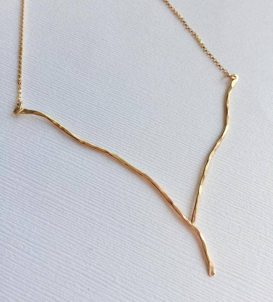 14kt Gf Branch Necklace: Gold Filled