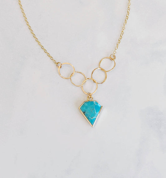 Bonnie Boardman Turquoise Shield Necklace