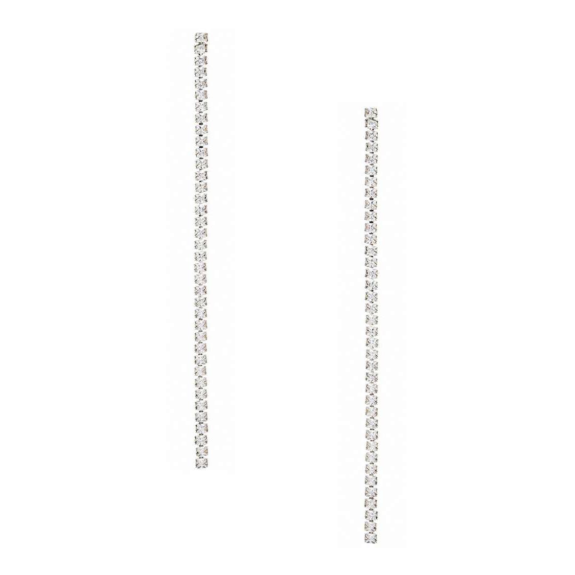 Cubic Zirconia Long Drop Earrings