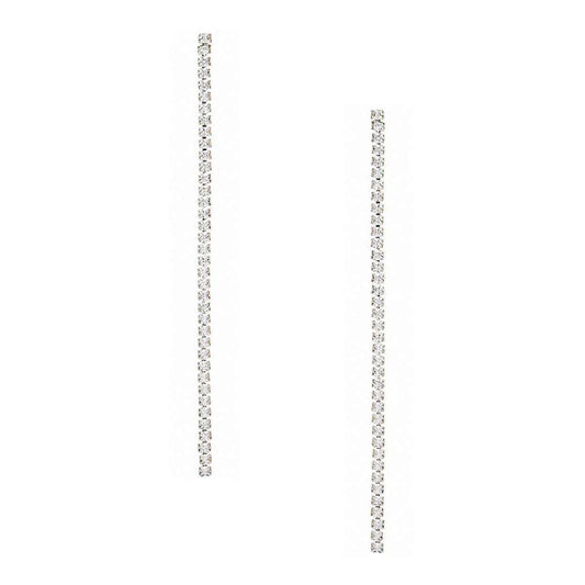 Artini Cubic Zirconia Long Drop Earrings