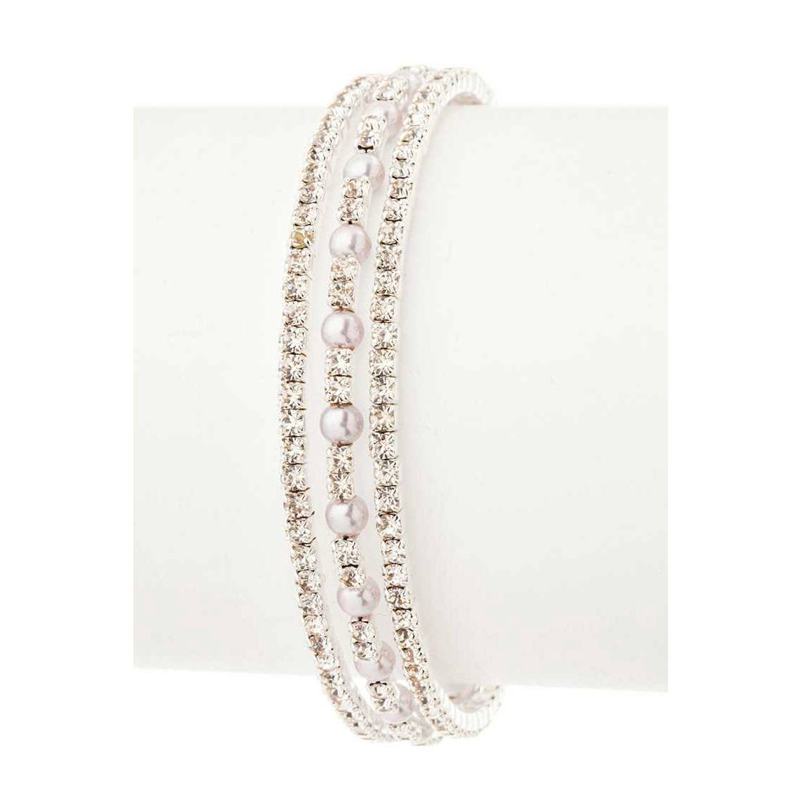 Rhinestone Bridal Open Cuff - Delicate Design: Rhodium
