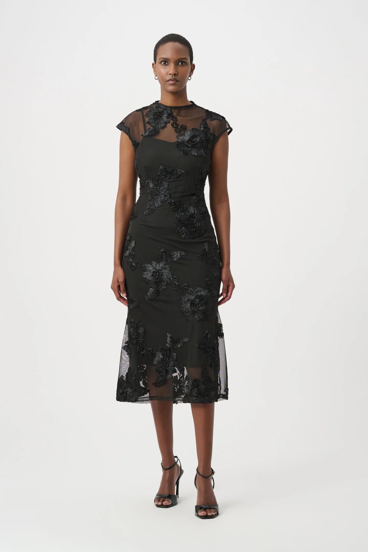 Joseph Ribkoff Embellished Trumpet Dress