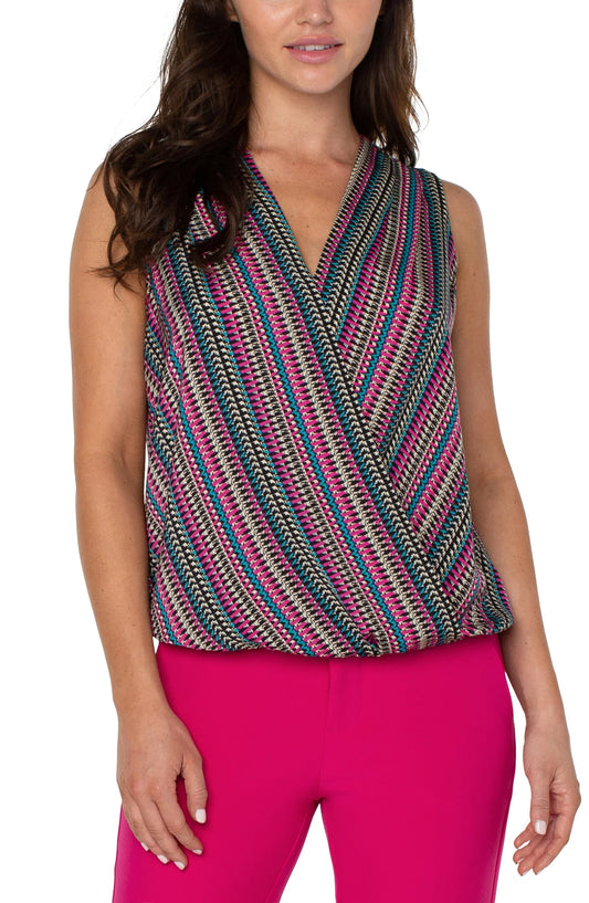 Liverpool sleeveless V nk drape