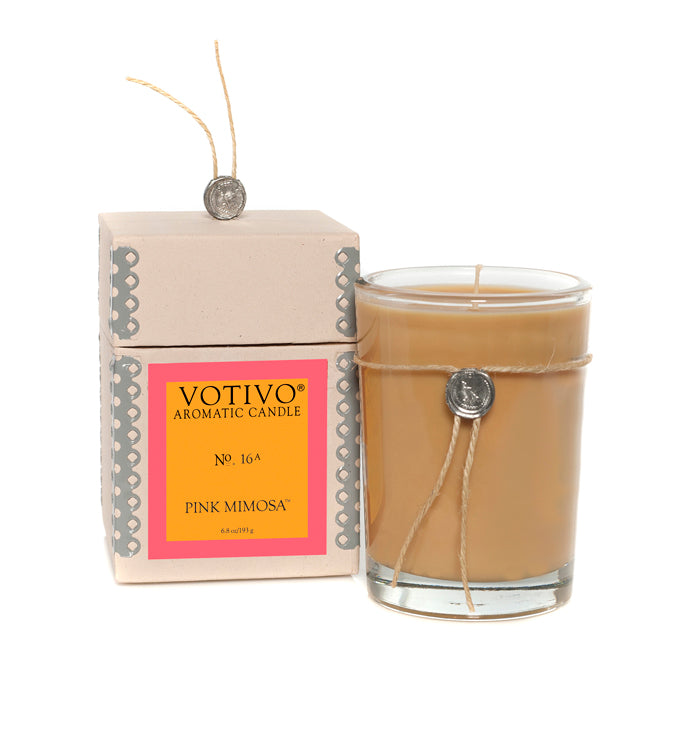Votivo Aromatic Candle "Pink Mimosa" on o