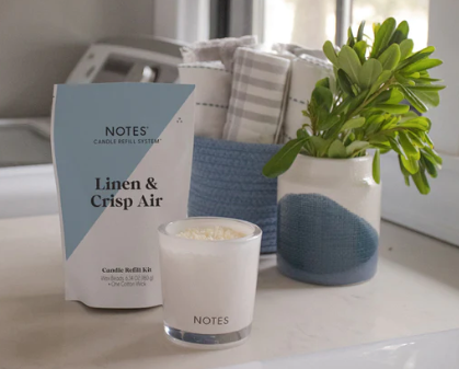 Linen & Crisp Air Notes Candle Refill